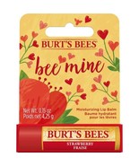 Burt&#39;s Bees 100% Natural Origin Moisturizing Lip Balm, Strawberry with B... - £7.84 GBP