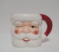 NEW Pottery Barn Large Santa Claus Mug Wink 16 OZ Earthenware - $29.99