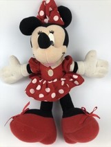 Mattel Minnie Mouse Plush Doll 11&quot; tall Vintage stuffed toy - $13.51