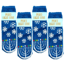 Bath and Body Works Happy Hanukkah Shea Infused Lounge Socks Lot of 4 Ne... - £47.25 GBP