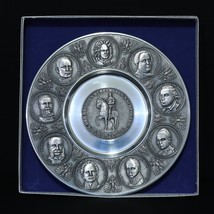 Zinn Great Elector&#39;s of Prussia Successor Pewter Wall Plate Limited Edit... - $142.78