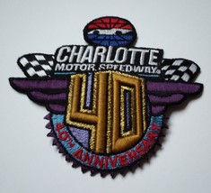 Nascar embroidered Patch Charlotte Motor Speedway 40th Anniversary - £4.79 GBP