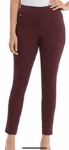 Nine West Women&#39;s Jeans Heidi Pull On Stretch Cherry Wine Skinny Size 6 NWT - £22.17 GBP