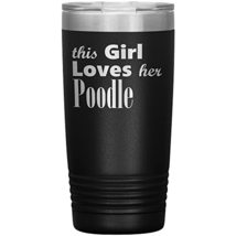 Poodle - 20oz Insulated Tumbler - Black - £24.09 GBP