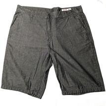 Men&#39;s Shorts Izod Flat Front Shorts for Men Charcoal 36 - $9.50