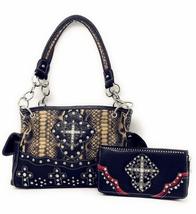 Texas West Women&#39;s Cross Concealed Carry Handbag Purse With Matching Wallet Muti - £45.04 GBP