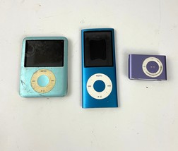 Lot of 3 Apple iPod Music Portable Players Shuffle Nano For Repair or Parts - $26.99