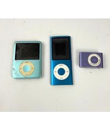 Lot of 3 Apple iPod Music Portable Players Shuffle Nano For Repair or Parts - £21.23 GBP