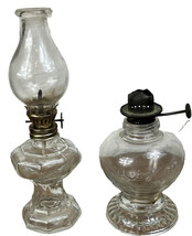 Vintage Pair (2) Hurricane Oil Lamps Small Lanterns Kerosene Oil Burning - £14.61 GBP