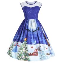 Plus Size Sleeveless Christmas Party Dress - £24.89 GBP