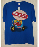NWT MENS FAMILY GUY Stewie &quot;Riding Dirty&quot; ROYAL BLUE NOVELTY T-SHIRT SIZE L - €16,19 EUR
