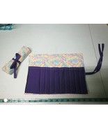 Handmade Colorful Quilted cotton fabric crochet hook holder - $96.47 MXN