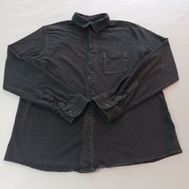 George Slim Fit Men Black Soot Cotton Blend Button Up Shirt Long Sleeve ... - $10.39
