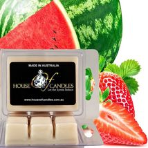 Strawberry Watermelon Eco Soy Wax Candle Wax Melts Clam Packs Hand Poured Vegan - £11.19 GBP+