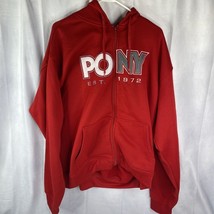 Pony 2009 Men’s 2XL Zip Hoodie Sweatshirt Red Excellent Condition - £32.11 GBP