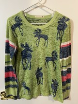 Before+Again Small  Top Women’s Slim Fit Moose Print - $18.99