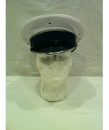 MENS US AIR FORCE USAF WHITE  W/ BLACK FRAME ENLISTED DRESS BLUE CAP COV... - $61.55 CAD