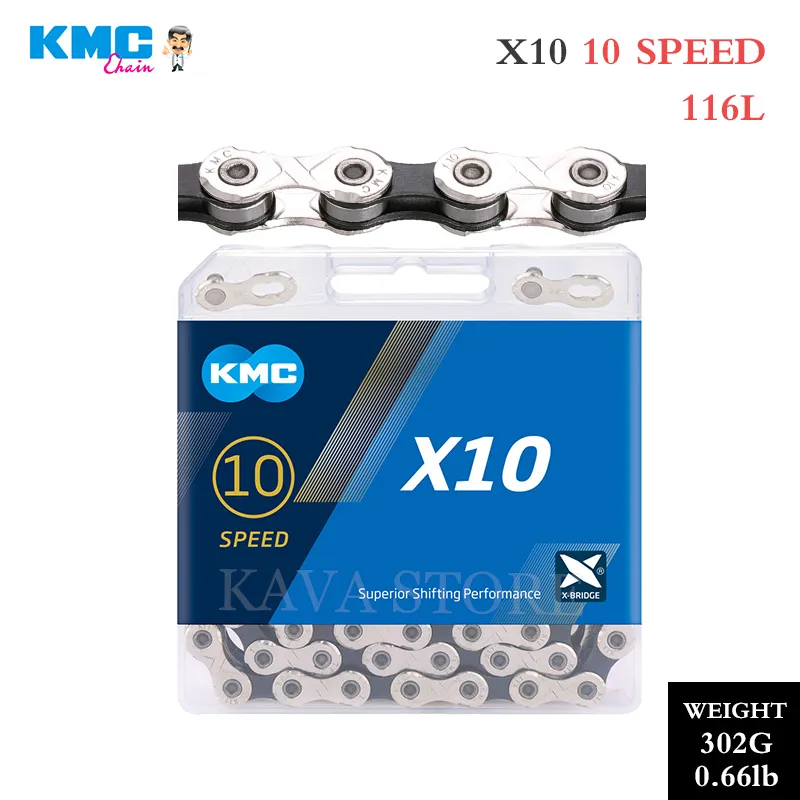 KMC 10 Speed MTB Road Bike Chain X10 X10EL X10SL 10V Bicycle Chains Extra Light  - $124.88