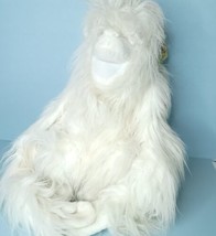 Jungle Friends Large Giant Gorilla White Furry Plush w/ Tags 23&quot; Hanging Animal - £39.68 GBP