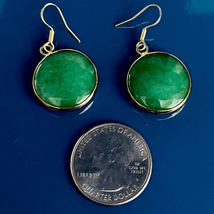 BAH Burmese Jade Dangle Earrings - £50.61 GBP