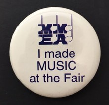 I Made Music At the Fair Vintage Button Pin 2.25&quot; Minnesota Pinback - £11.06 GBP