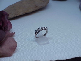Sterling Silver 1.00ct  4 Stone Cubic Zirconia CZ Band Ring Sz 6 3.9Gr V... - $29.69