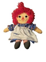 Vintage Raggedy Ann Doll 1987 Playskool Cloth Plush Play Doll 12&quot; with A... - £8.56 GBP