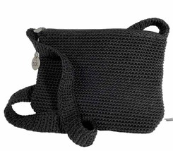 The Sak Bag Black Crochet Knit Crossbody Small 7” X 9&quot; Travel Bag thesak... - £11.77 GBP
