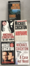 Michael Crichton Lost World Airframe A Case Of Need Congo Disclosure Lot of 5 - £11.66 GBP