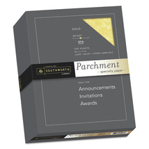Southworth 994C 24 lb 8.5&quot; x 11&quot; Parchment Specialty Paper - Gold (500/B... - $65.99