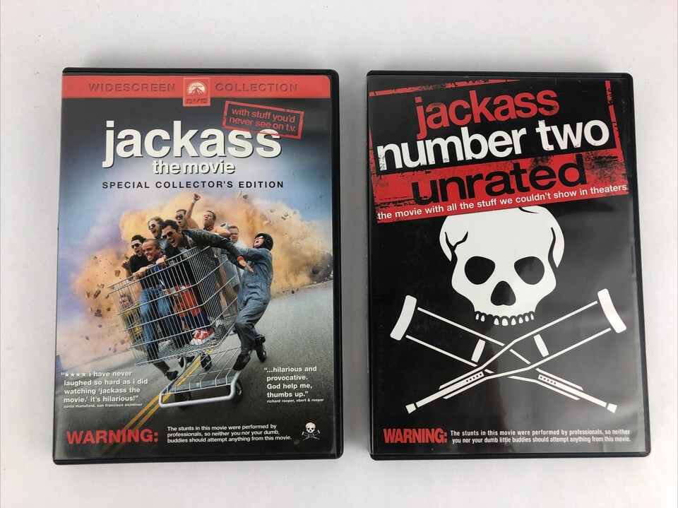 Jackass: Number 1 &amp; 2 (DVD, 2006, Unrated) Johnny Knoxville Steve-O Bam ... - $12.37
