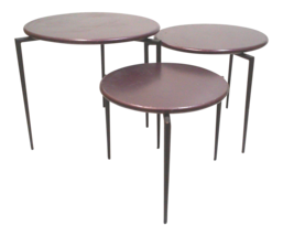 Vintage Modernist Purple Nesting Tables-Set of Three - £371.57 GBP