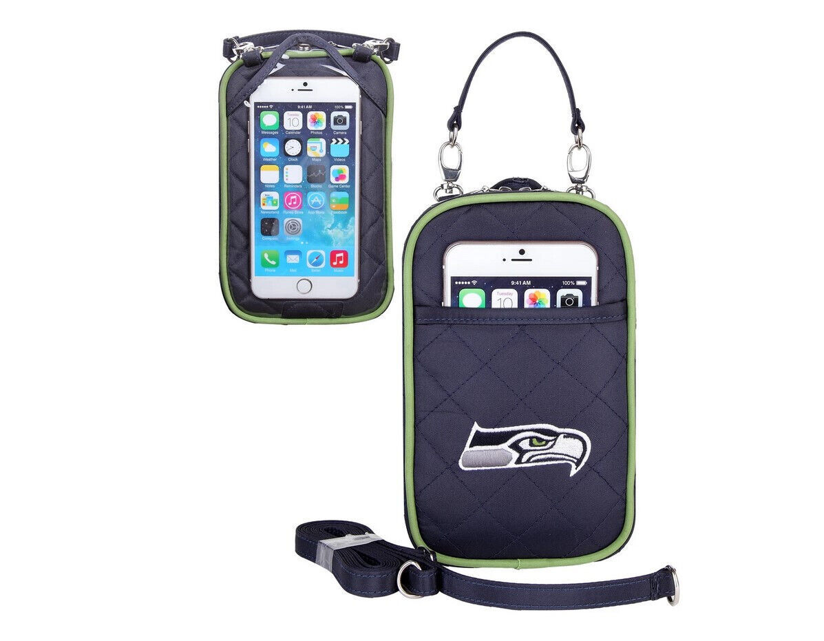 Primary image for Seattle Seahawks NFL Football Quilt Purse Plus XL Bag Embroidered Logo 4.5 x 8"