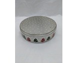 Vintage Christmas Silver Holiday 7&quot; Tin - £28.18 GBP