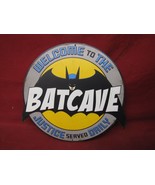 DC Comics Welcome To The Batcave &quot;Justice Served Daily&quot; Embossed Metal Sign - £23.35 GBP
