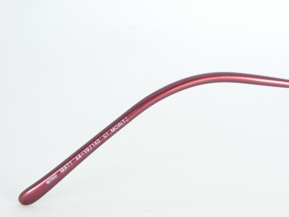 ST. MORITZ CYBER 805 WINE MATT EYEGLASSES GLASSES METAL FRAME 44-19-140mm "READ" Item image 8