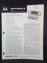 Motorola 1961 Chevrolet Auto Radio Service Manual Model CTA61 - $6.93