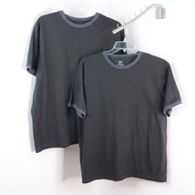 2pc Lot George Men&#39;s XL Gray Casual Polycotton Pullover Short Sleeve T-S... - £9.43 GBP
