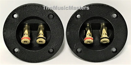 2X Gold Plated Banana Push Terminal Cup for Car Home Audio Speaker Box Cabinet - £11.34 GBP