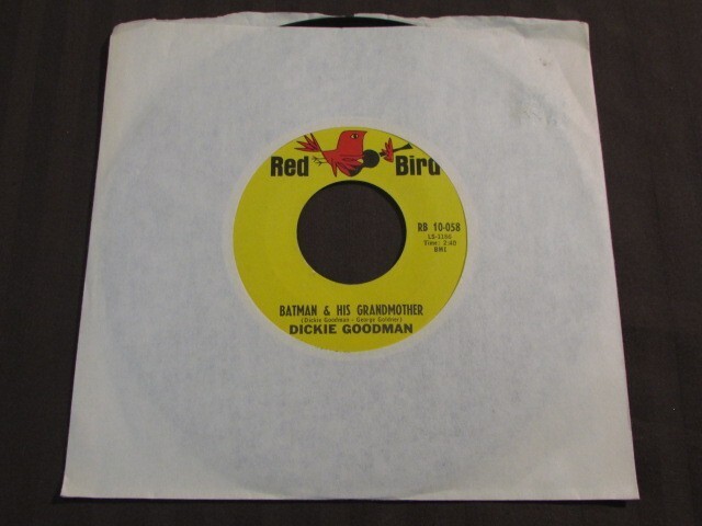 DICKIE GOODMAN BATMAN &amp; HIS GRANDMOTHER/SUSPENSE 1966 7&quot; 45rpm NOVELTY R... - $5.20