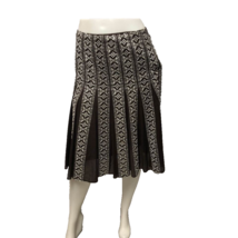 Ann Taylor Skirt Womens 6 Brown White Ornately Embroidered Lightweight L... - £13.57 GBP