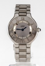 Must de Cartier 21 Women&#39;s Stainless Steel Quartz Watch Vintage 1340 - £927.90 GBP