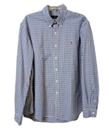 Ralph Lauren Men&#39;s Shirt Size 2XL XXL Blue Gingham Check Cotton Preppy Pony - £19.47 GBP