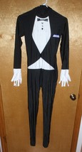 Tuxedo Costume Adult Halloween Cosplay Bachelor Party 2nd Skin BODY SUIT Butler - £7.20 GBP