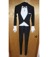 Tuxedo Costume Adult Halloween Cosplay Bachelor Party 2nd Skin BODY SUIT... - £3.95 GBP