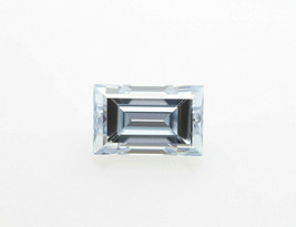 Rare Blue Diamond - 0.29ct Natural Loose Fancy Grayish Blue GIA Emerald Cut VVS1 - £10,337.76 GBP