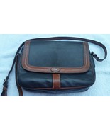 Vintage Bally Pebble Leather Cross Body Bag Black Purse Brown Strap and ... - £118.86 GBP