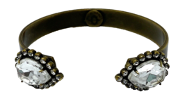 Loren Hope Brass Sarra Crystal Rhinestone Cuff Bracelet - £22.47 GBP