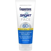 Coppertone Sport Face Sunscreen Lotion SPF 60+, Water Resistant Sunscree... - $9.89