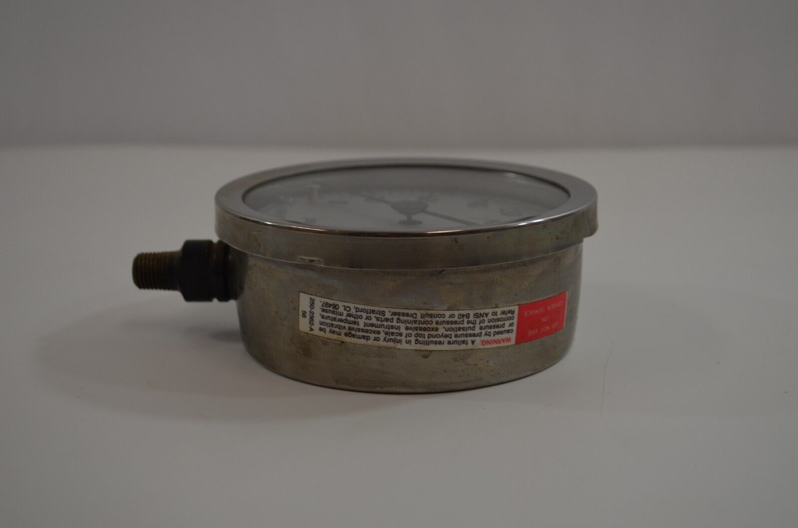 Ashcroft Pressure Gauge 300 PSI Bronze Tube Brass Socket 5" Steampunk